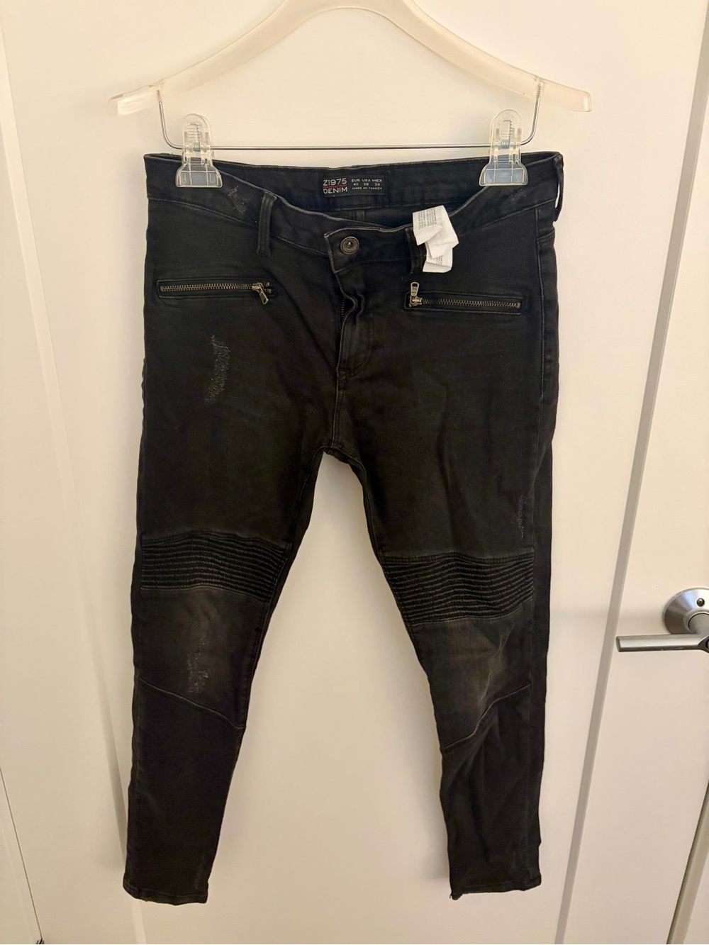 Zara Black Skinny Moto Jeans